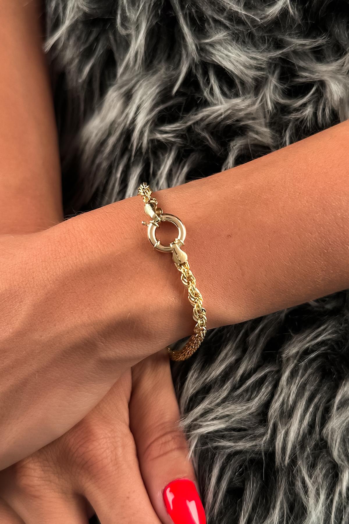 14ct Gold Omega Rope Bracelet-0