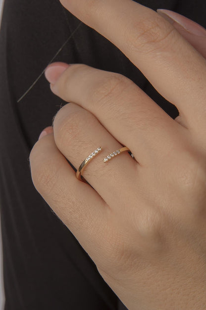 14ct Gold Tina Ray Ring-0