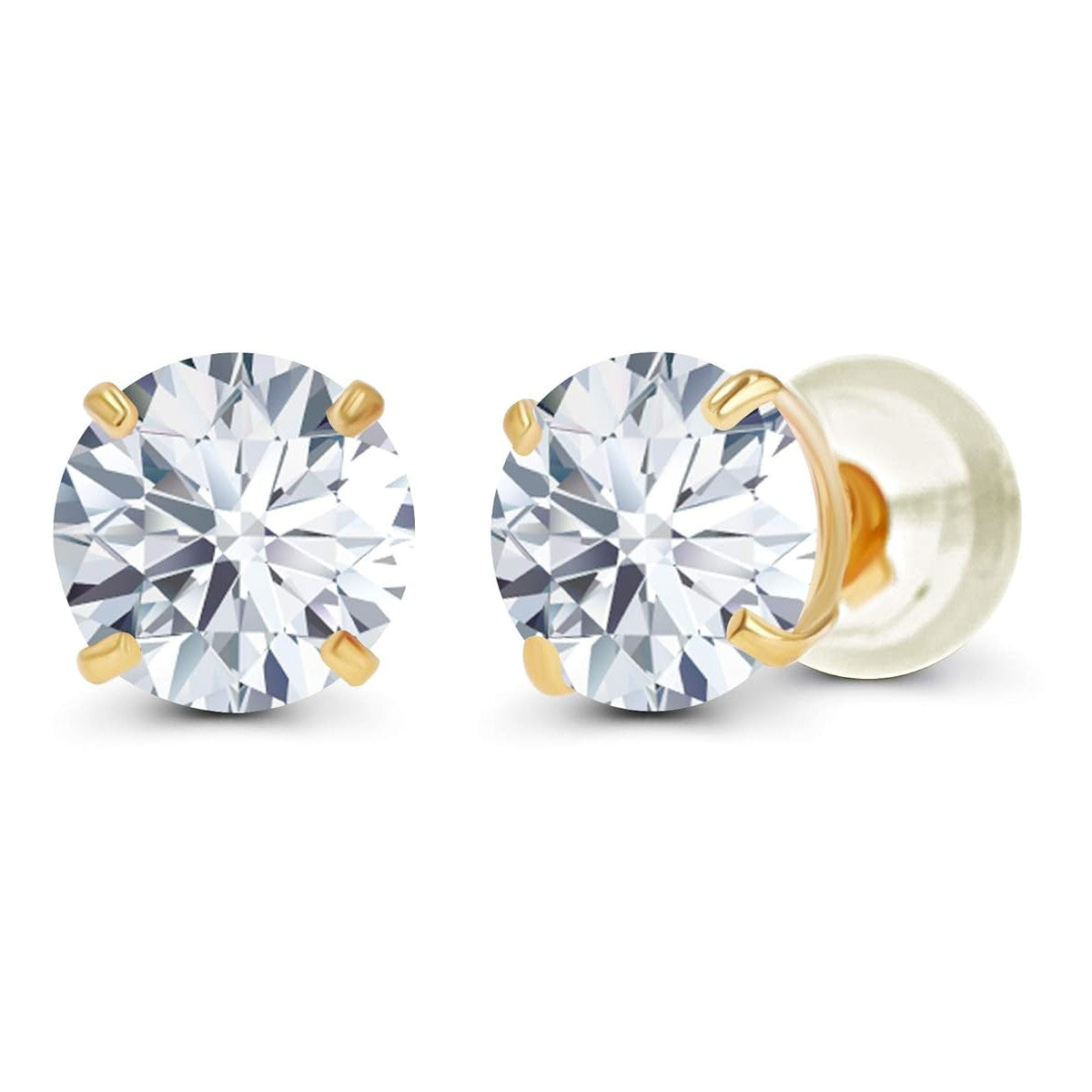 2.00 CTW AGI Certified Lab-Grown Diamond Stud Earrings in Solid 14K Gold - G Color, VS Clarity-1
