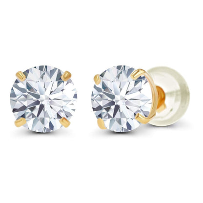 2.00 CTW AGI Certified Lab-Grown Diamond Stud Earrings in Solid 14K Gold - G Color, VS Clarity-1