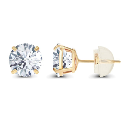 2.00 CTW AGI Certified Lab-Grown Diamond Stud Earrings in Solid 14K Gold - G Color, VS Clarity-3